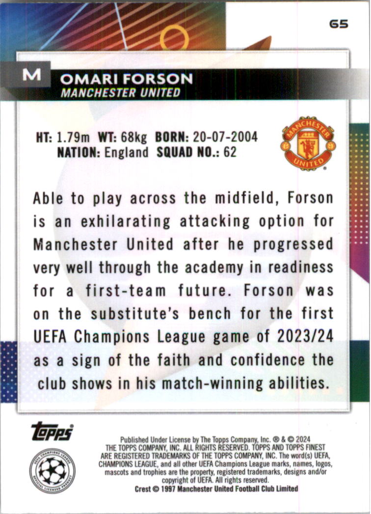 2023-24 Finest UEFA Club Competitions Purple Ref Soccer Card Pick (Inserts) - Picture 25 of 65