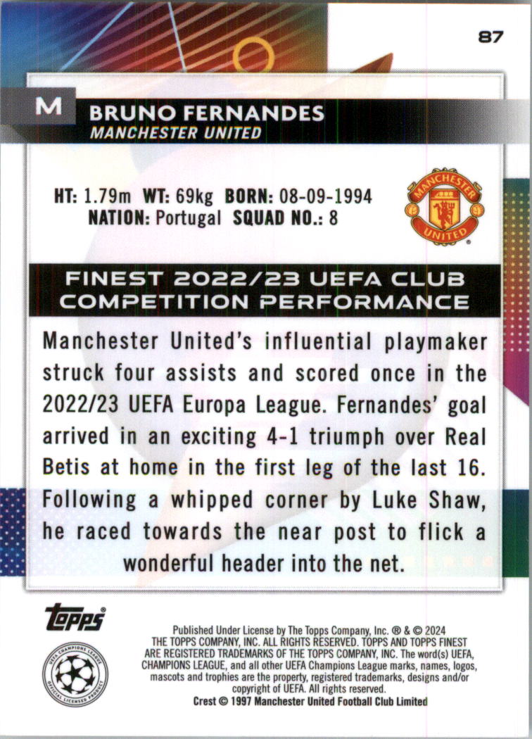 2023-24 Finest UEFA Club Competitions Purple Ref Soccer Card Pick (Inserts) - Picture 37 of 65