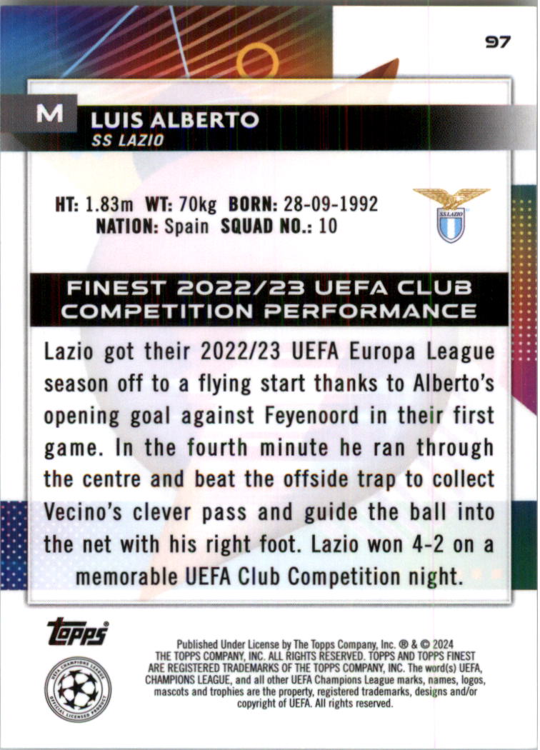 2023-24 Finest UEFA Club Competitions Purple Ref Soccer Card Pick (Inserts) - Picture 45 of 65