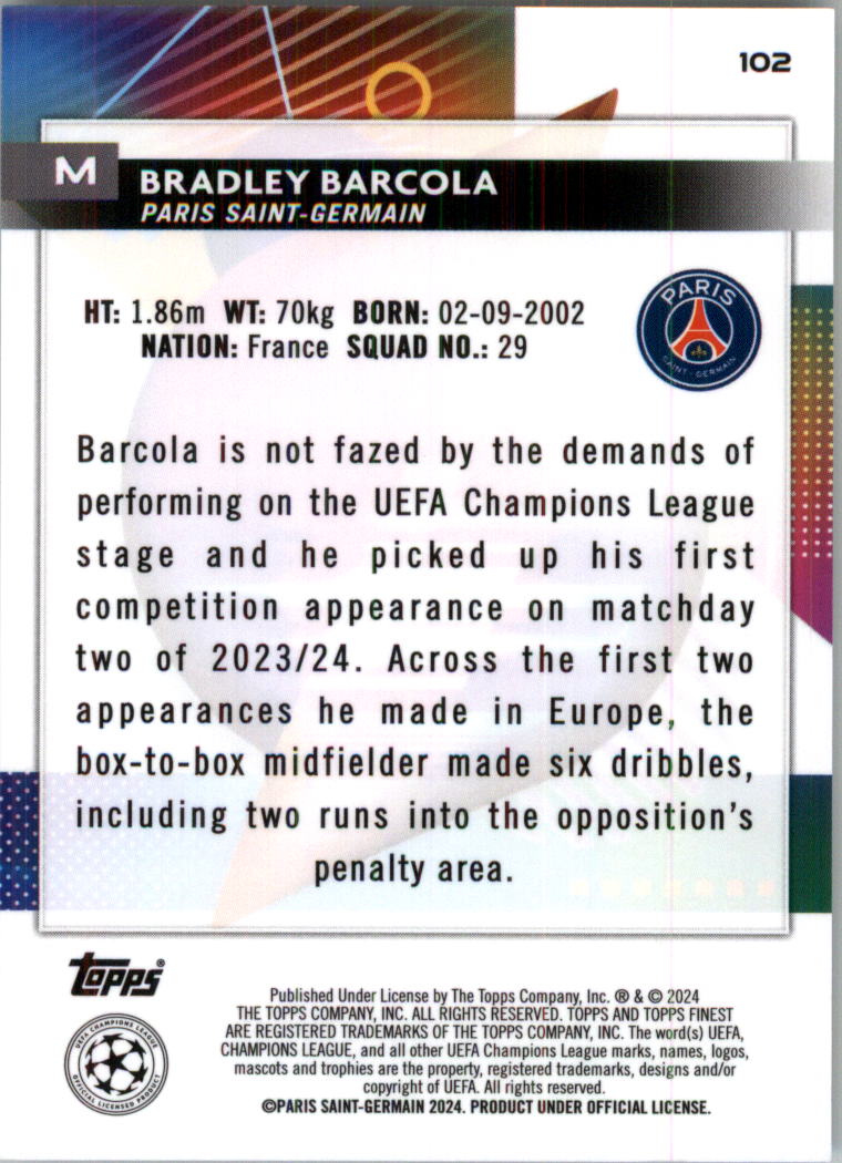 2023-24 Finest UEFA Club Competitions Purple Ref Soccer Card Pick (Inserts) - Picture 51 of 65