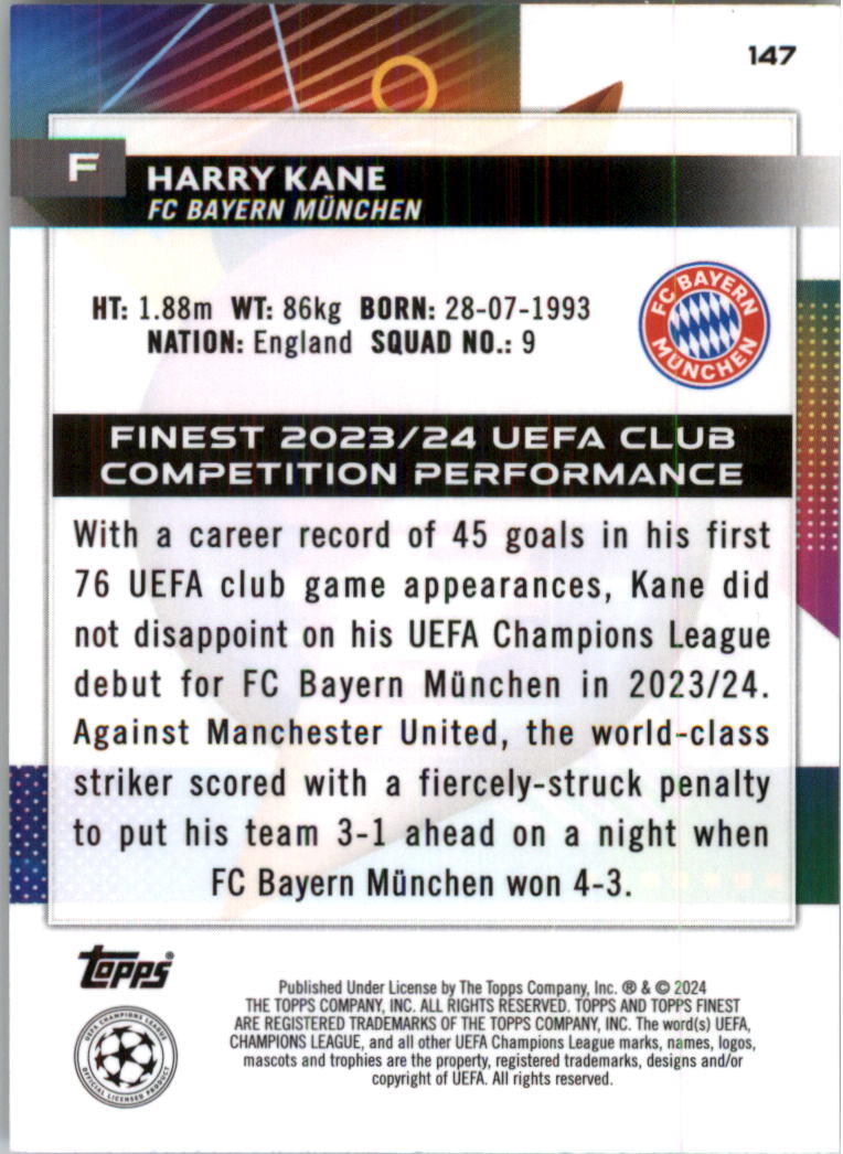 2023-24 Finest UEFA Club Competitions Purple Ref Soccer Card Pick (Inserts) - Picture 63 of 65