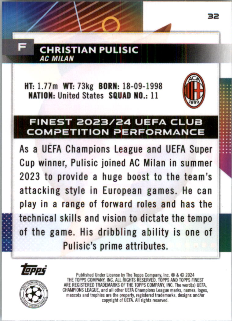 2023-24 Finest UEFA Club Competitions Sky Blue Ref Soccer Card Pick (Inserts) - Picture 13 of 57