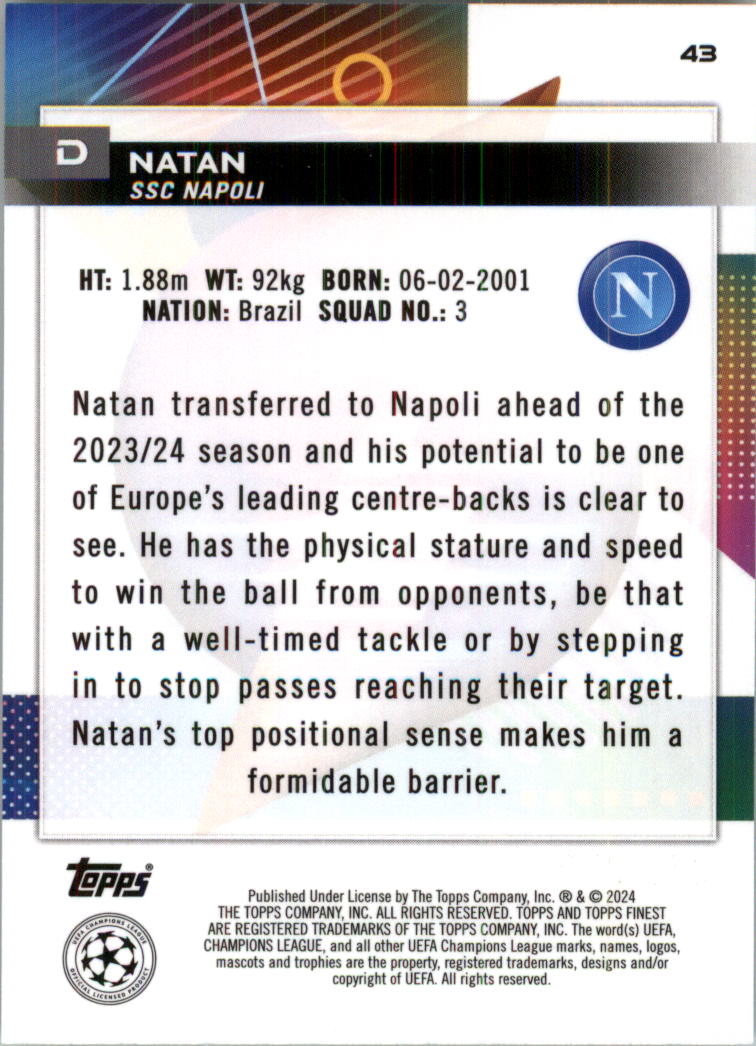 2023-24 Finest UEFA Club Competitions Sky Blue Ref Soccer Card Pick (Inserts) - Picture 19 of 57