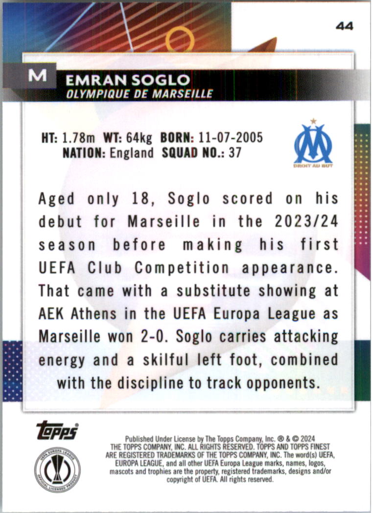 2023-24 Finest UEFA Club Competitions Sky Blue Ref Soccer Card Pick (Inserts) - Picture 21 of 57