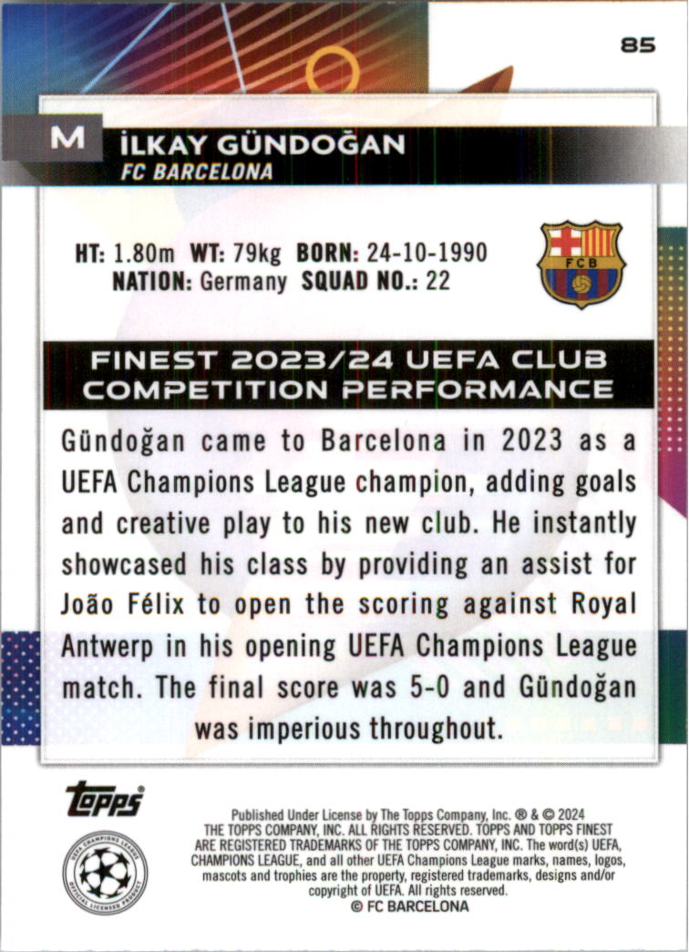 2023-24 Finest UEFA Club Competitions Sky Blue Ref Soccer Card Pick (Inserts) - Picture 37 of 57