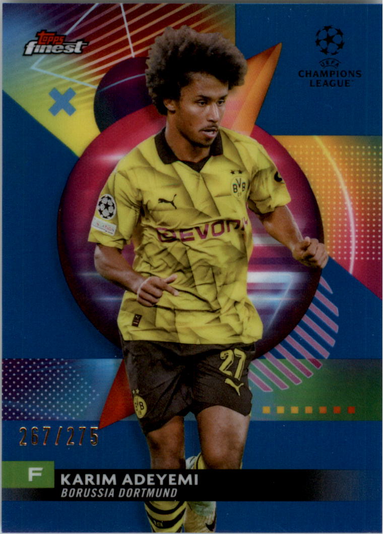 2023-24 Finest UEFA Club Competitions Sky Blue Ref Soccer Card Pick (Inserts) - Picture 48 of 57