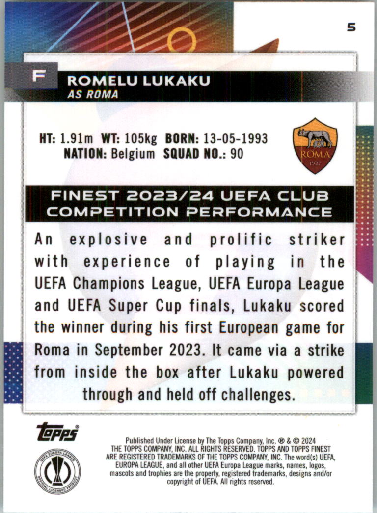 2023-24 Finest UEFA Club Competitions Blue Aqua Vapor Wave Soccer Pick (Inserts) - Picture 3 of 47