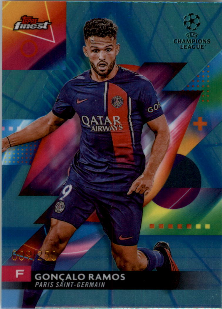 2023-24 Finest UEFA Club Competitions Blue Aqua Vapor Wave Soccer Pick (Inserts) - Picture 6 of 47