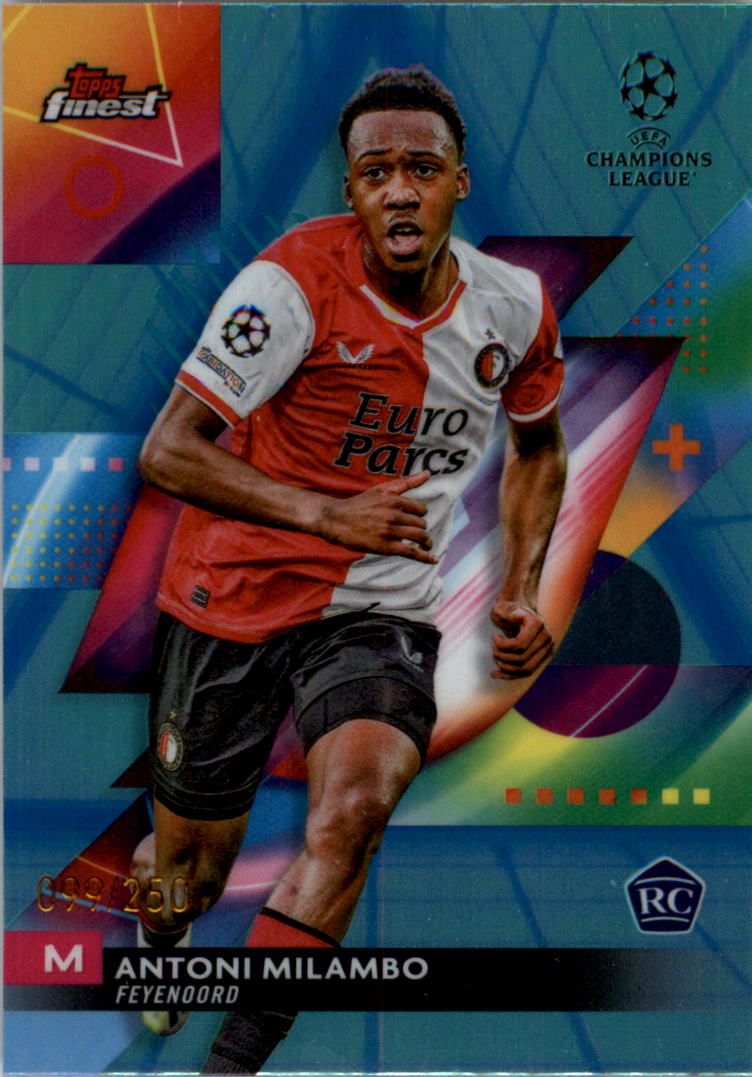 2023-24 Finest UEFA Club Competitions Blue Aqua Vapor Wave Soccer Pick (Inserts) - Picture 8 of 47