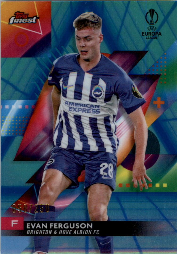 2023-24 Finest UEFA Club Competitions Blue Aqua Vapor Wave Soccer Pick (Inserts) - Picture 12 of 47
