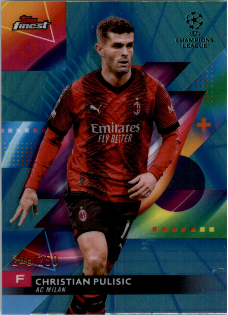 2023-24 Finest UEFA Club Competitions Blue Aqua Vapor Wave Soccer Pick (Inserts) - Picture 16 of 47