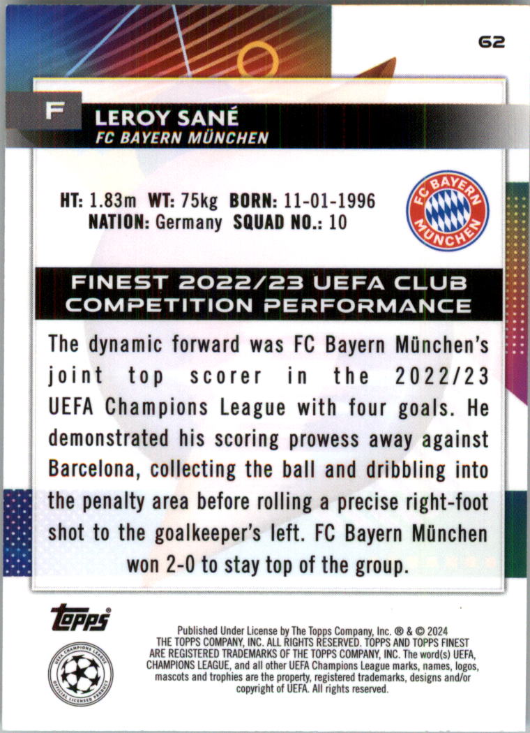 2023-24 Finest UEFA Club Competitions Blue Aqua Vapor Wave Soccer Pick (Inserts) - Picture 21 of 47