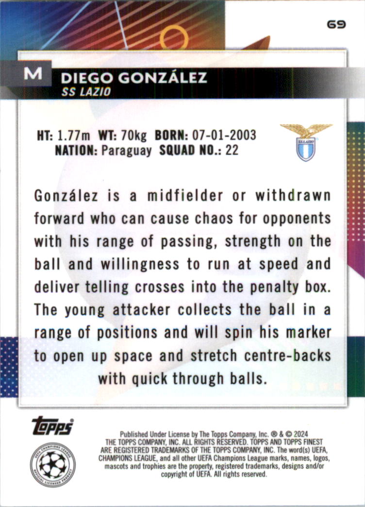 2023-24 Finest UEFA Club Competitions Blue Aqua Vapor Wave Soccer Pick (Inserts) - Picture 25 of 47