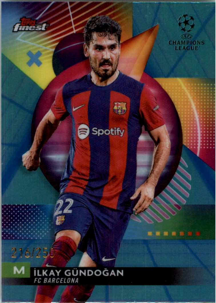 2023-24 Finest UEFA Club Competitions Blue Aqua Vapor Wave Soccer Pick (Inserts) - Picture 28 of 47