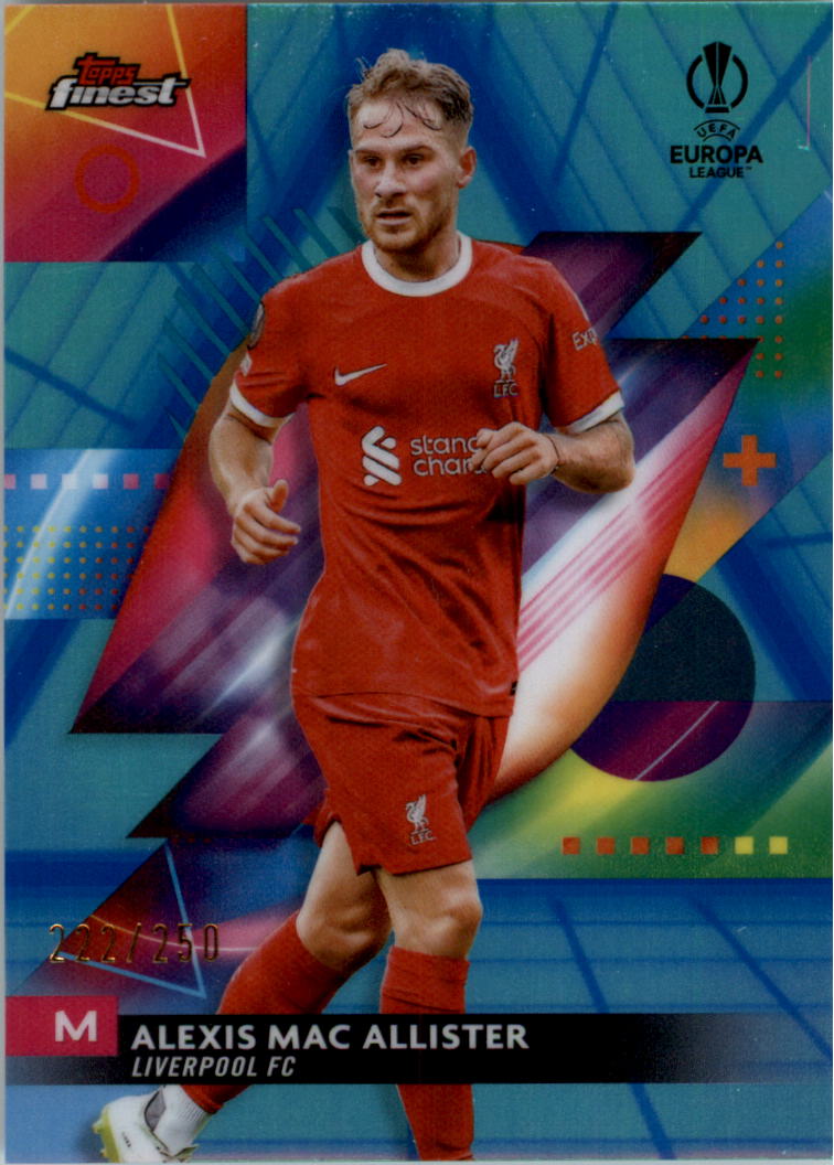 2023-24 Finest UEFA Club Competitions Blue Aqua Vapor Wave Soccer Pick (Inserts) - Picture 32 of 47