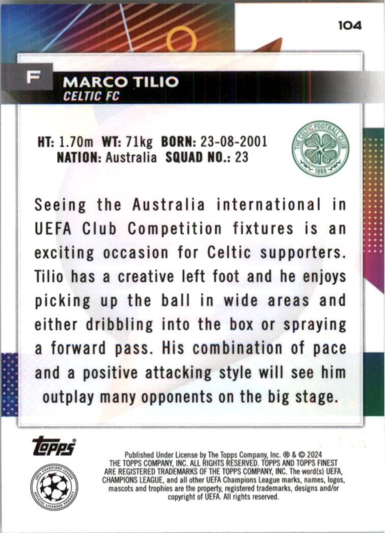2023-24 Finest UEFA Club Competitions Blue Aqua Vapor Wave Soccer Pick (Inserts) - Picture 35 of 47