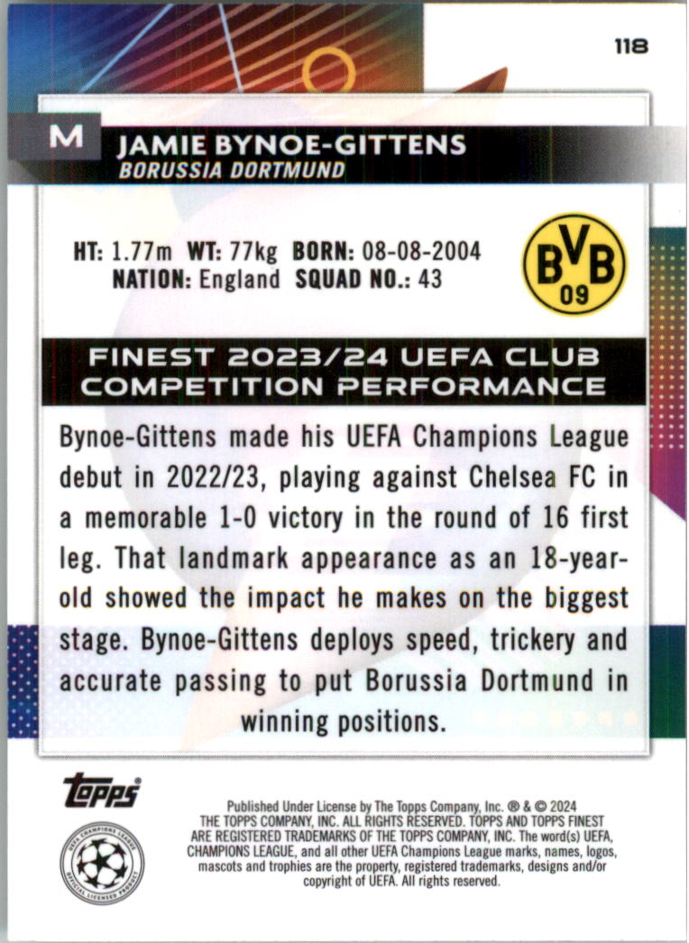 2023-24 Finest UEFA Club Competitions Blue Aqua Vapor Wave Soccer Pick (Inserts) - Picture 37 of 47