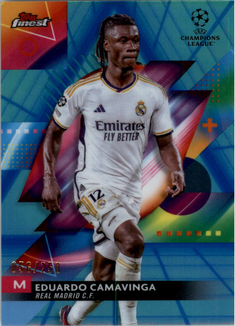 2023-24 Finest UEFA Club Competitions Blue Aqua Vapor Wave Soccer Pick (Inserts) - Picture 40 of 47