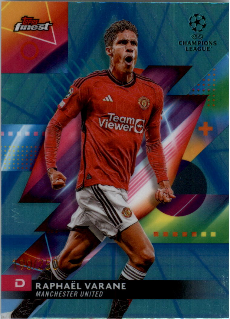 2023-24 Finest UEFA Club Competitions Blue Aqua Vapor Wave Soccer Pick (Inserts) - Picture 42 of 47