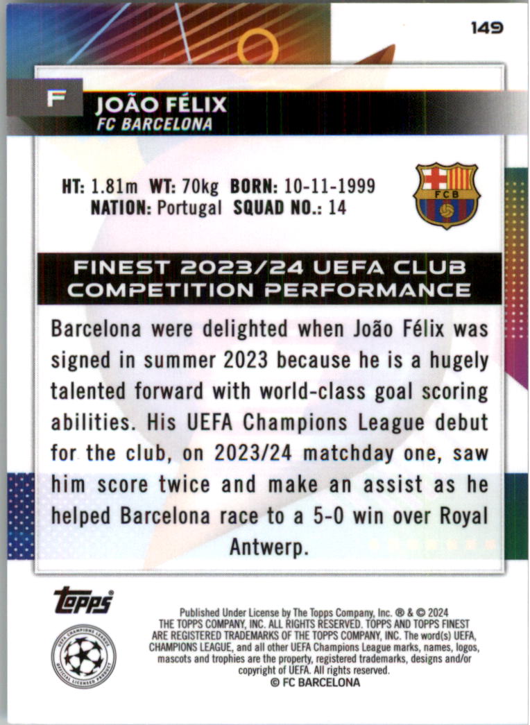 2023-24 Finest UEFA Club Competitions Blue Aqua Vapor Wave Soccer Pick (Inserts) - Picture 45 of 47
