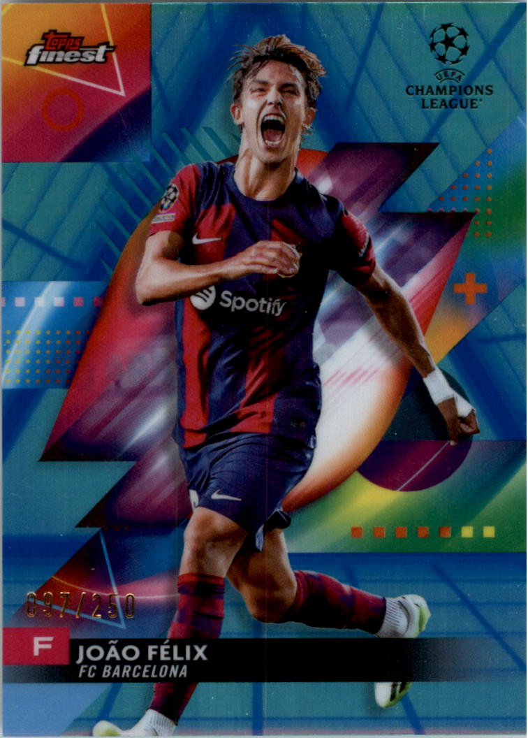 2023-24 Finest UEFA Club Competitions Blue Aqua Vapor Wave Soccer Pick (Inserts) - Picture 44 of 47
