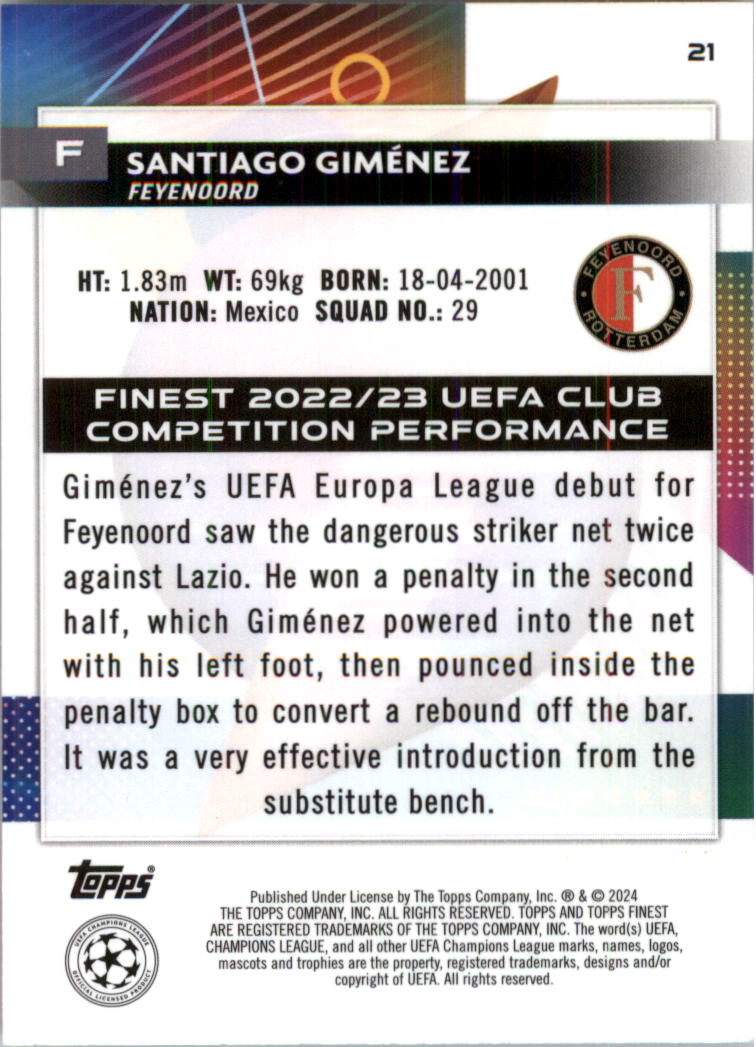 2023-24 Finest UEFA Club Competitions Purple Shimmer Soccer Card Pick (Inserts) - Picture 11 of 37