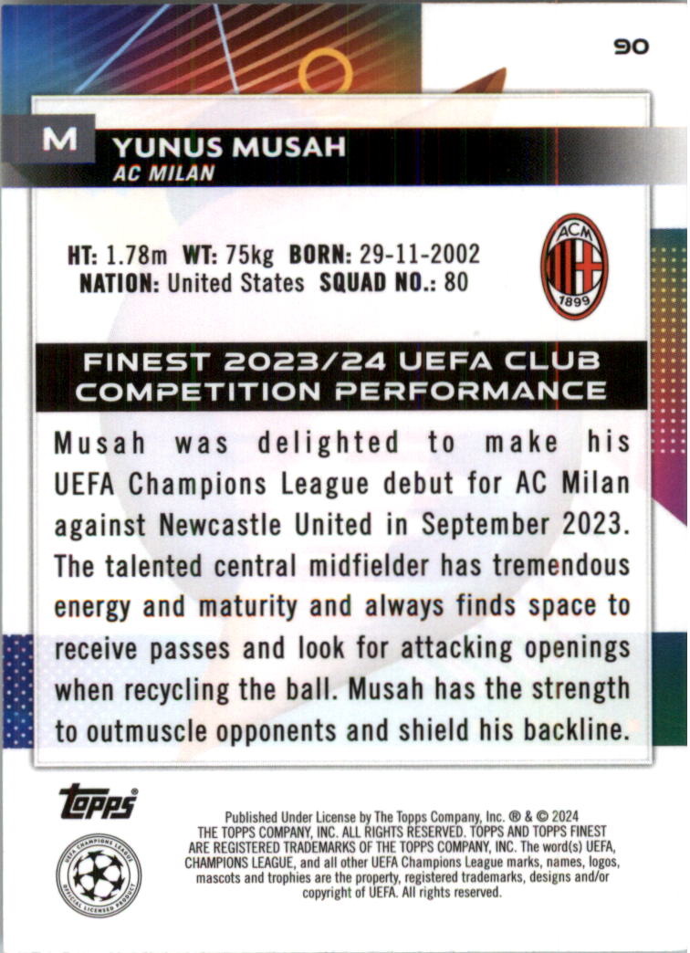 2023-24 Finest UEFA Club Competitions Purple Shimmer Soccer Card Pick (Inserts) - Picture 19 of 37
