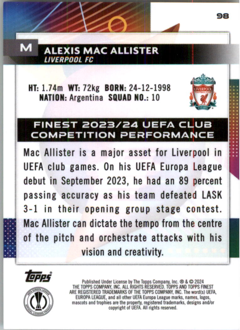 2023-24 Finest UEFA Club Competitions Purple Shimmer Soccer Card Pick (Inserts) - Picture 23 of 37