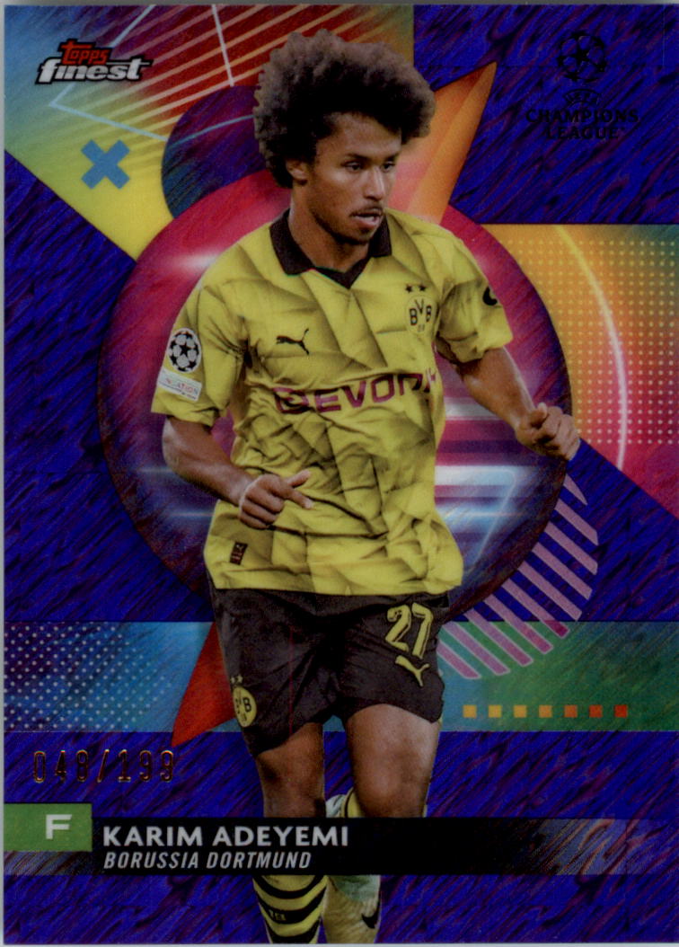 2023-24 Finest UEFA Club Competitions Purple Shimmer Soccer Card Pick (Inserts) - Picture 30 of 37