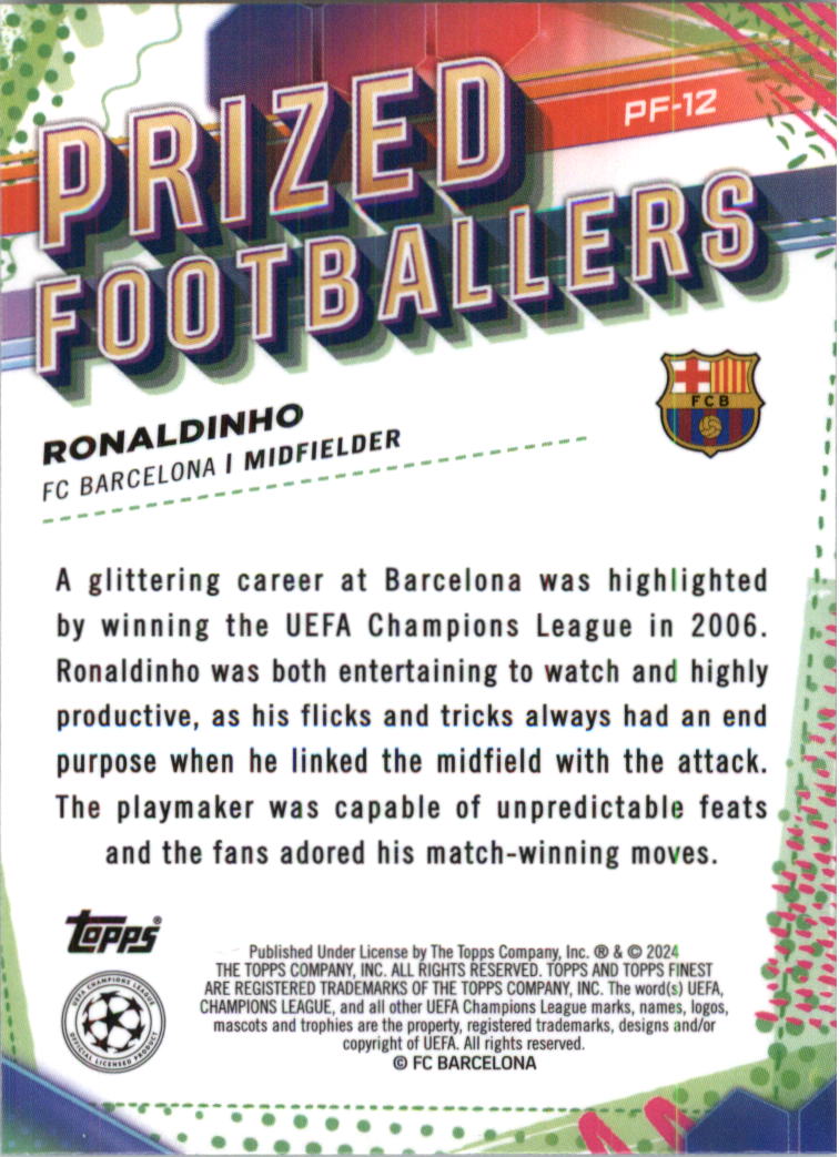 2023-24 Finest UEFA Club Competitions Prized Footballers Soccer Pick (Inserts) - Picture 23 of 43