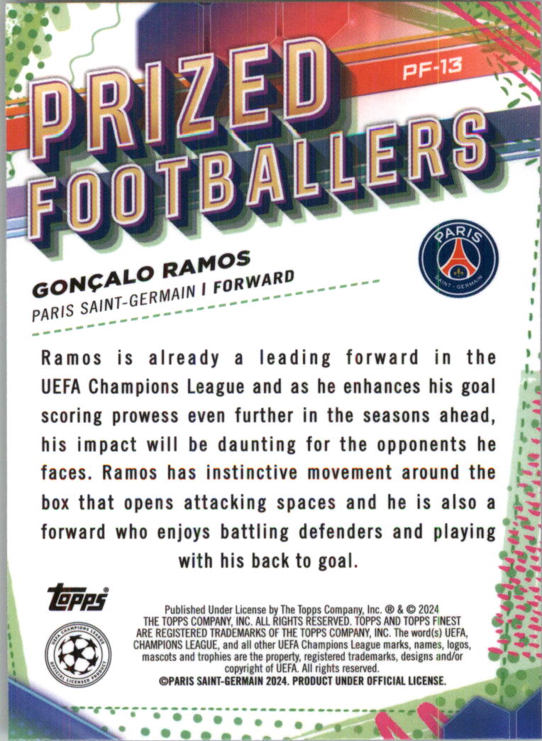 2023-24 Finest UEFA Club Competitions Prized Footballers Soccer Pick (Inserts) - Picture 25 of 43