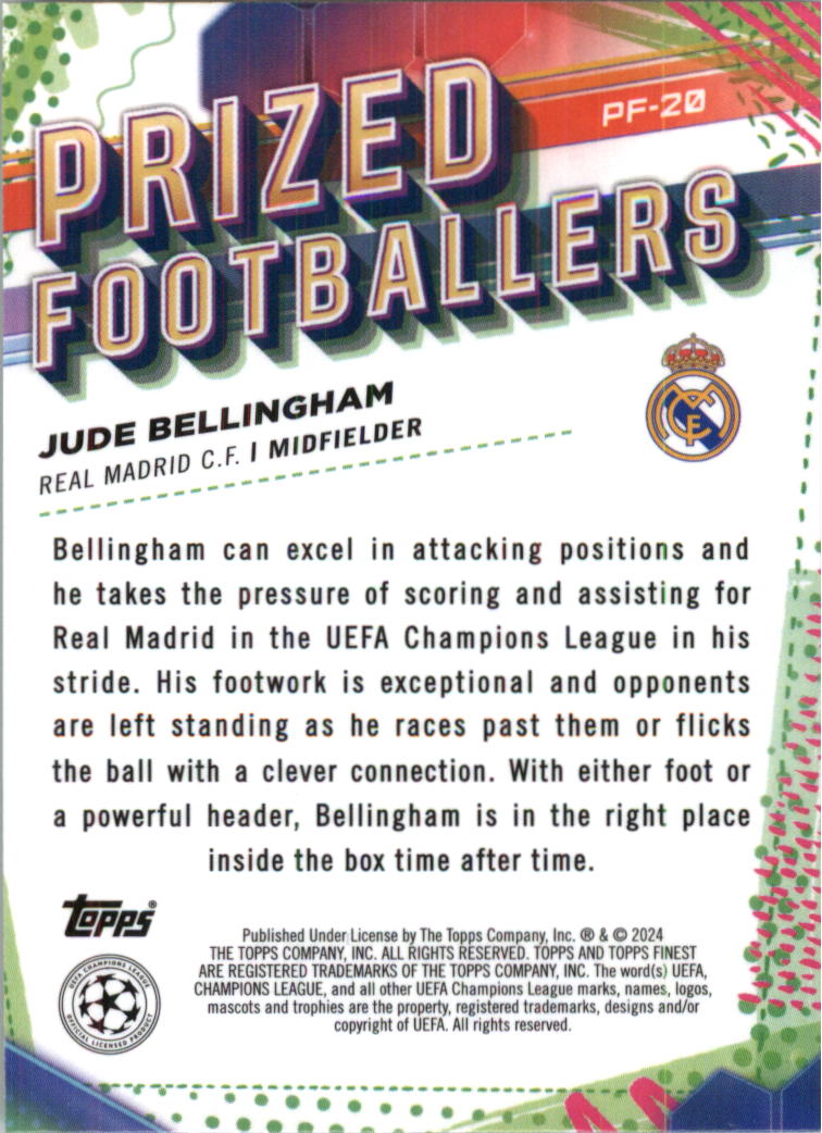 2023-24 Finest UEFA Club Competitions Prized Footballers Soccer Pick (Inserts) - Picture 39 of 43