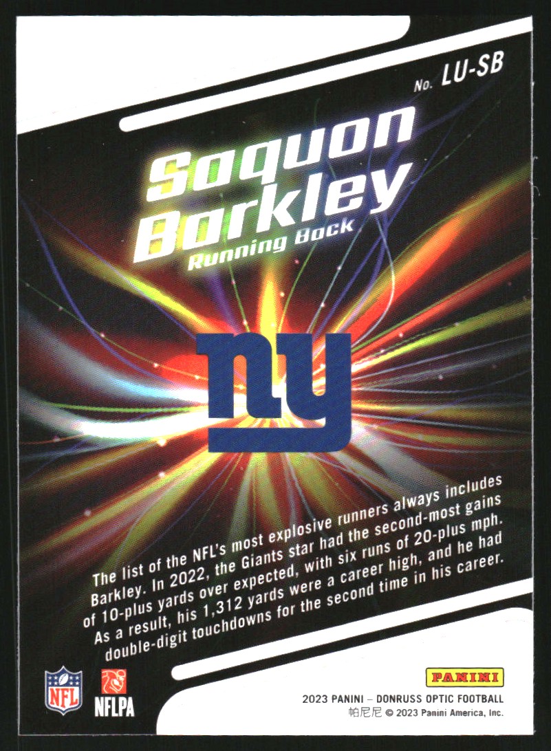2023 Donruss Optic Light it Up #9 Saquon Barkley