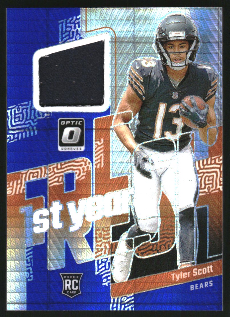 2023 Donruss Optic First Year Fresh Jerseys Blue Hyper #39 Tyler Scott