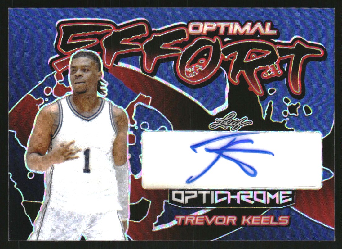 2022-23 Leaf OptiChrome Optimal Effort Prismatic Blue #OETK1 Trevor Keels