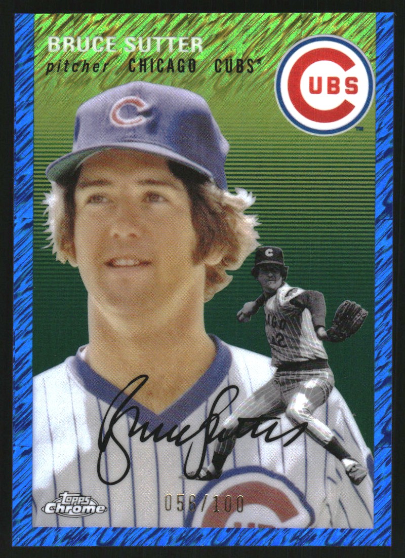 2023 Topps Chrome Platinum Anniversary Blue Shimmer Refractors #419 Bruce Sutter