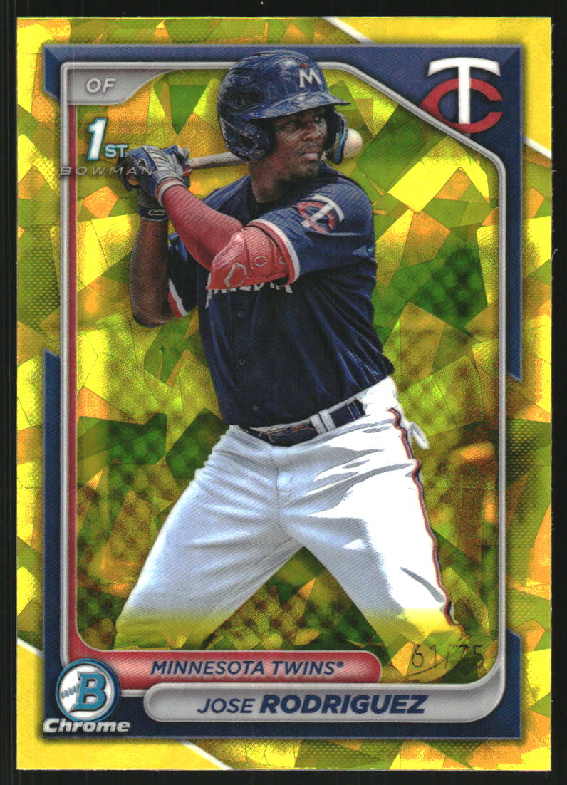 2024 Bowman Chrome Sapphire Prospects Yellow Refractors #BCP71 Jose Rodriguez /75