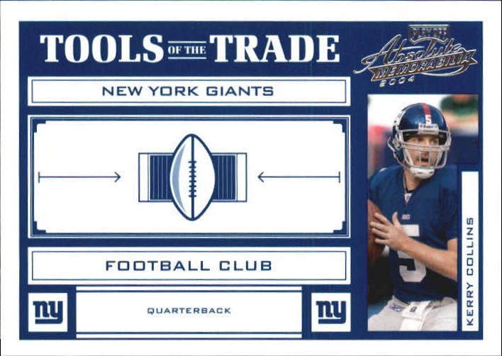 2004 Absolute Memorabilia Tools of the Trade #TT47 Kerry Collins
