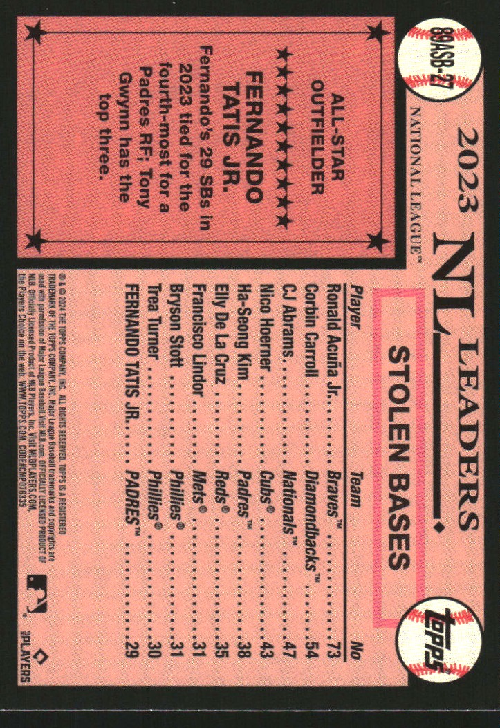 2024 Topps '89 Topps All Star #89ASB27 Fernando Tatis Jr.