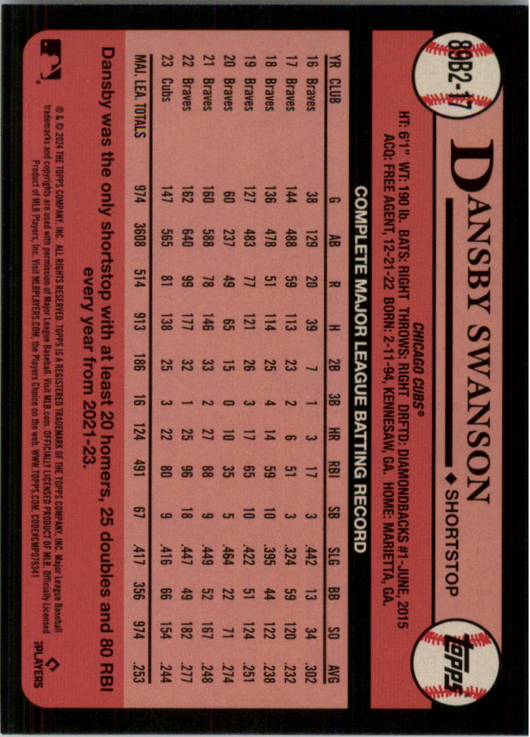 2024 Topps '89 Topps Series 2 Baseball Card Pick (Inserts) - Bild 33 von 125