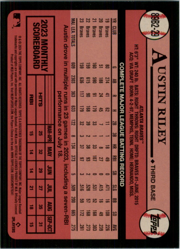 2024 Topps '89 Topps Series 2 Baseball Card Pick (Inserts) - Bild 55 von 125