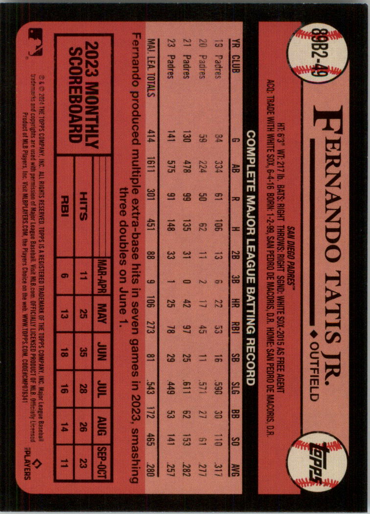 2024 Topps '89 Topps Series 2 Baseball Card Pick (Inserts) - Bild 93 von 125