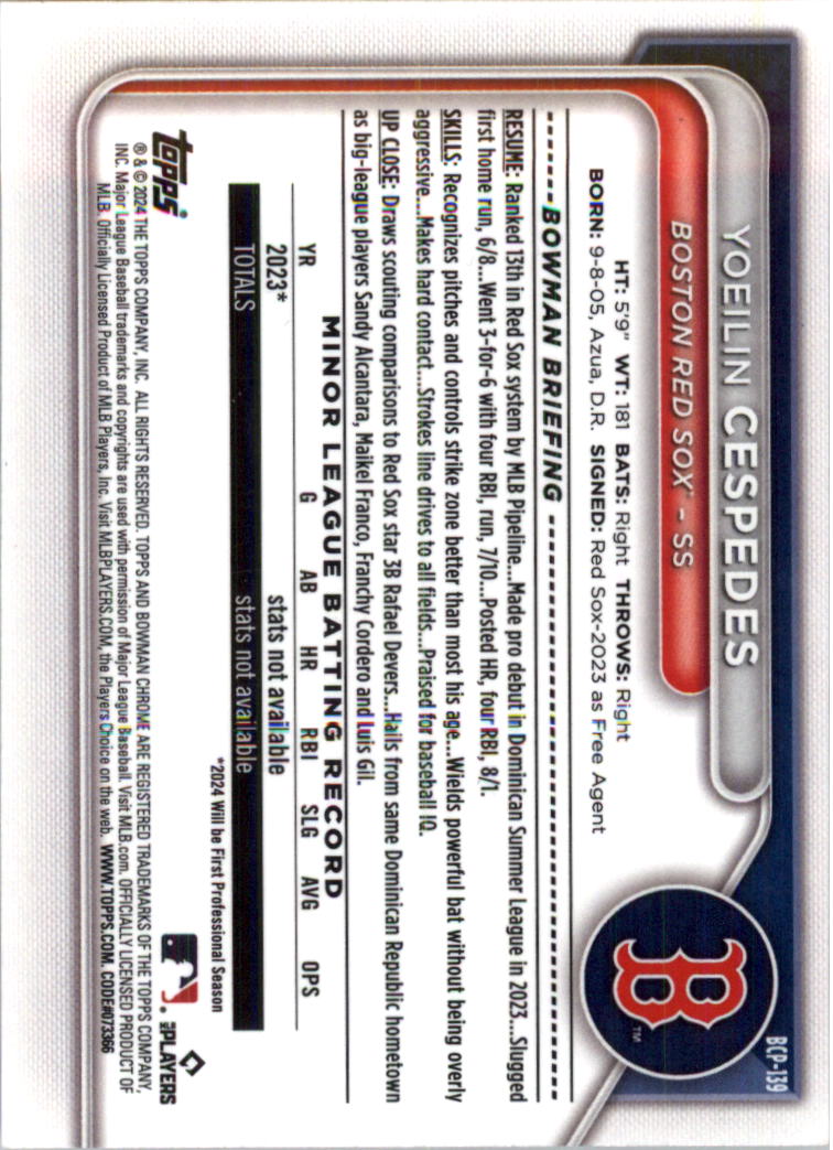 2024 Bowman Chrome Mega Box Prospects Baseball Card Pick (Base) - Picture 73 of 115