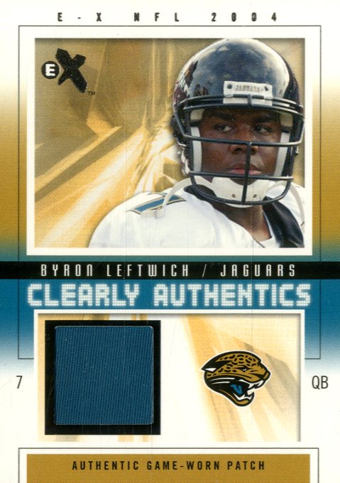 2004 E-X Clearly Authentics Patch Silver #CABL Byron Leftwich/90