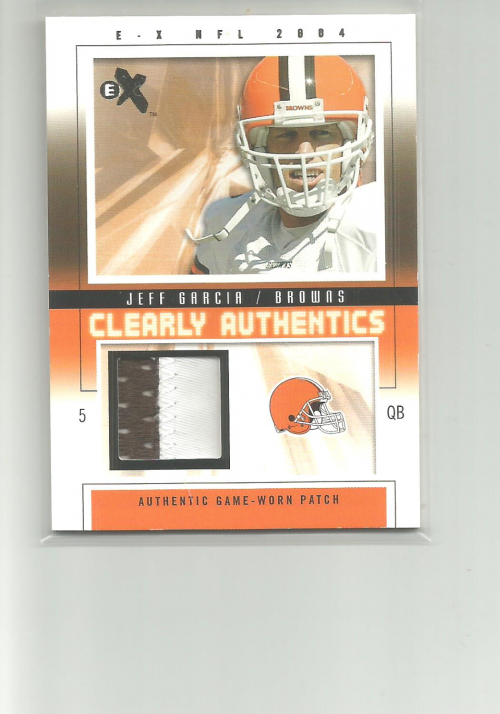 2004 E-X Clearly Authentics Patch/Jersey Gold #CAJG Jeff Garcia