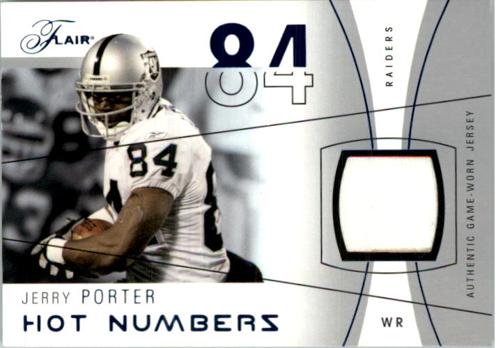 2004 Flair Hot Numbers Game Used Blue #HNJP Jerry Porter