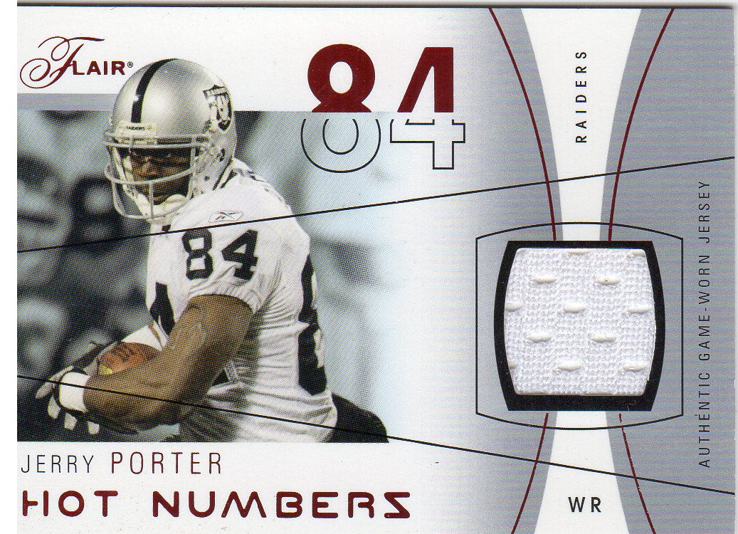 2004 Flair Hot Numbers Game Used Red #HNJP Jerry Porter