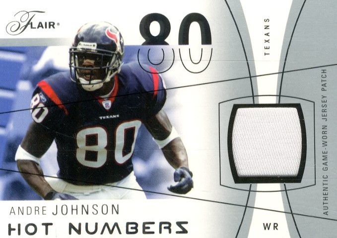 2004 Flair Hot Numbers Game Used Silver Patches #HNAJ Andre Johnson