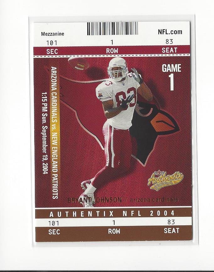 2004 Fleer Authentix Mezzanine Bronze #5 Bryant Johnson