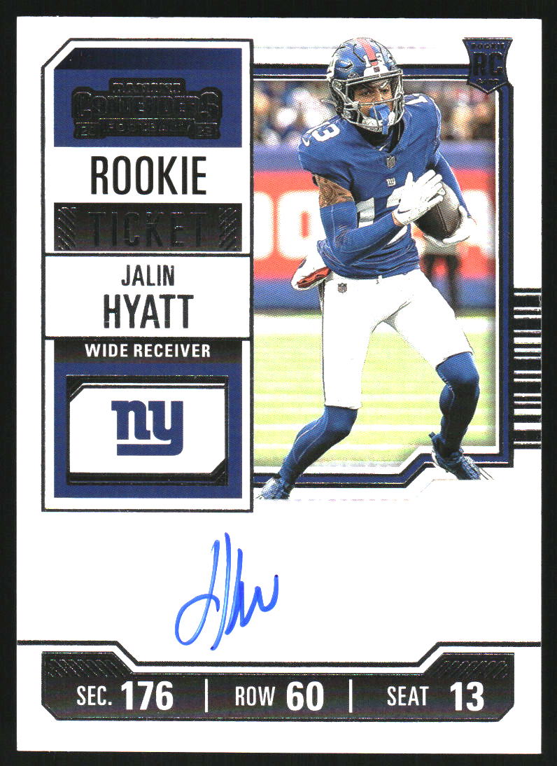 2023 Panini Contenders #115 Jalin Hyatt RC EXCH Auto